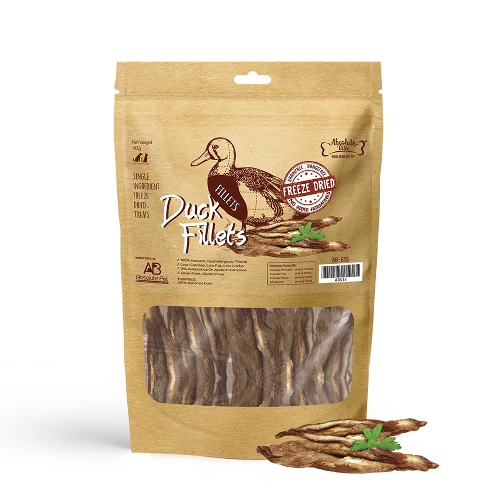 Absolute Bites Dog Freeze-Dried Duck Fillet 70g