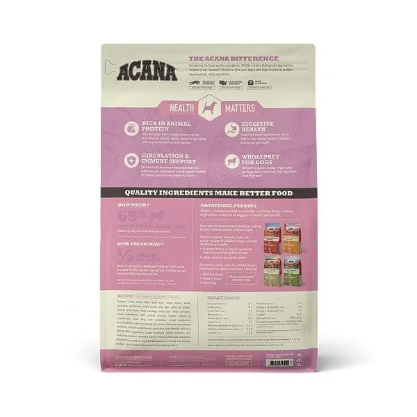 ACANA Singles Lamb & Apple Recipe Grain Free Dry Dog Food