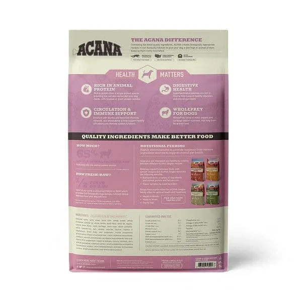 ACANA Singles Lamb & Apple Recipe Grain Free Dry Dog Food