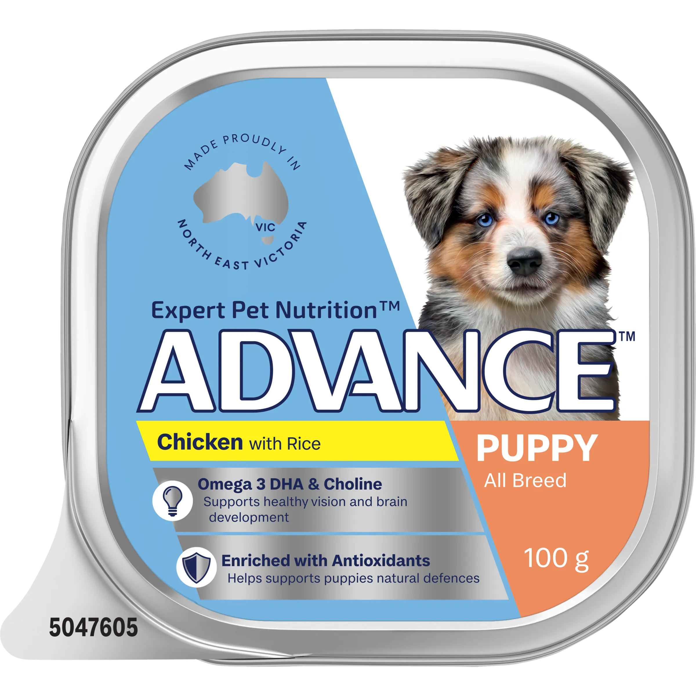 Advance Chicken and Rice All Breed Puppy Wet Dog Food Tray 100g x 12