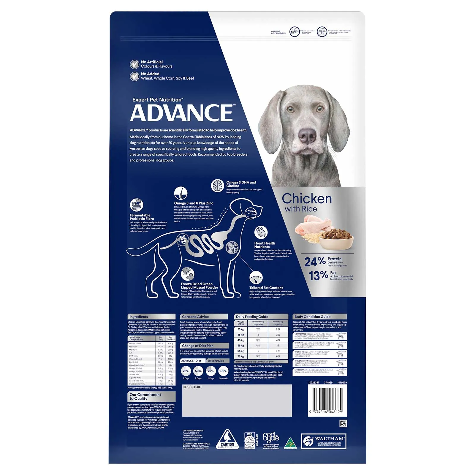 Advance Dog Food Mature Large Breed Chicken with Rice