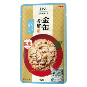 Aixia Kin-Can Rich Tuna With Whitebait Pouch Cat Food 60g x 12