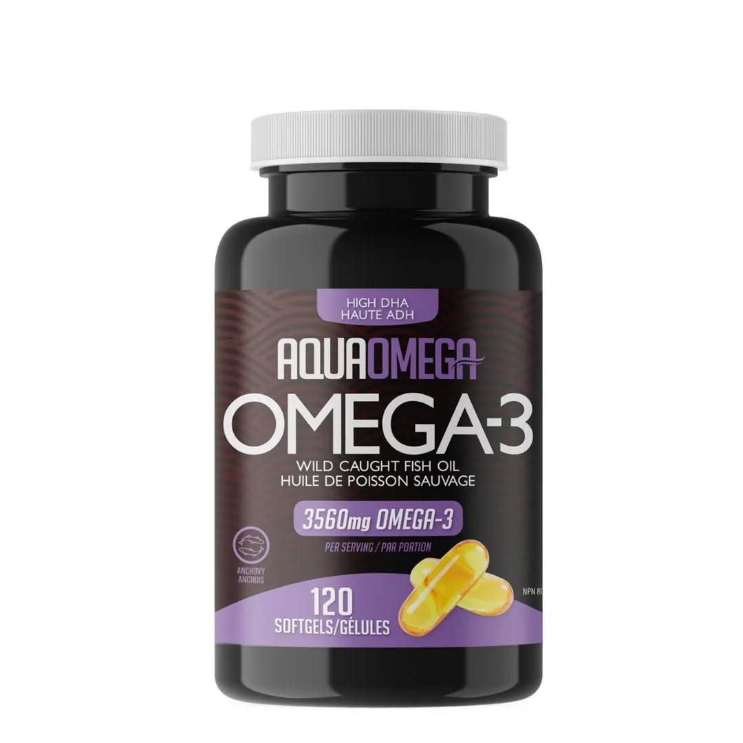 AquaOmega High DHA Fish Oil (120 Softgels)