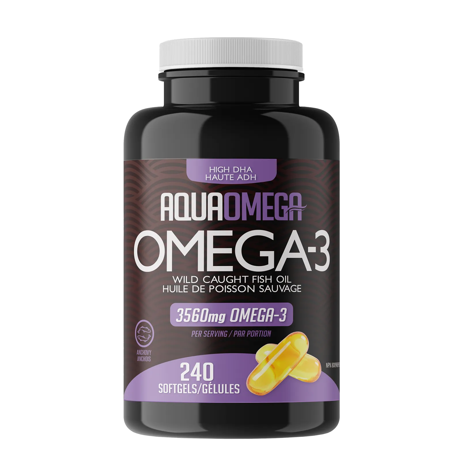 AquaOmega High DHA Fish Oil (240 Softgels)