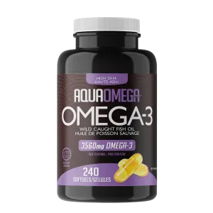 AquaOmega High DHA Fish Oil (240 Softgels)