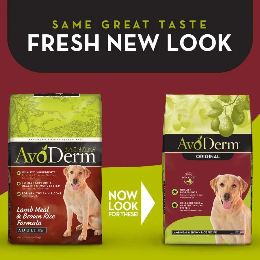 AvoDerm Natural Original Lamb Meal & Brown Rice Recipe Dry Dog Food