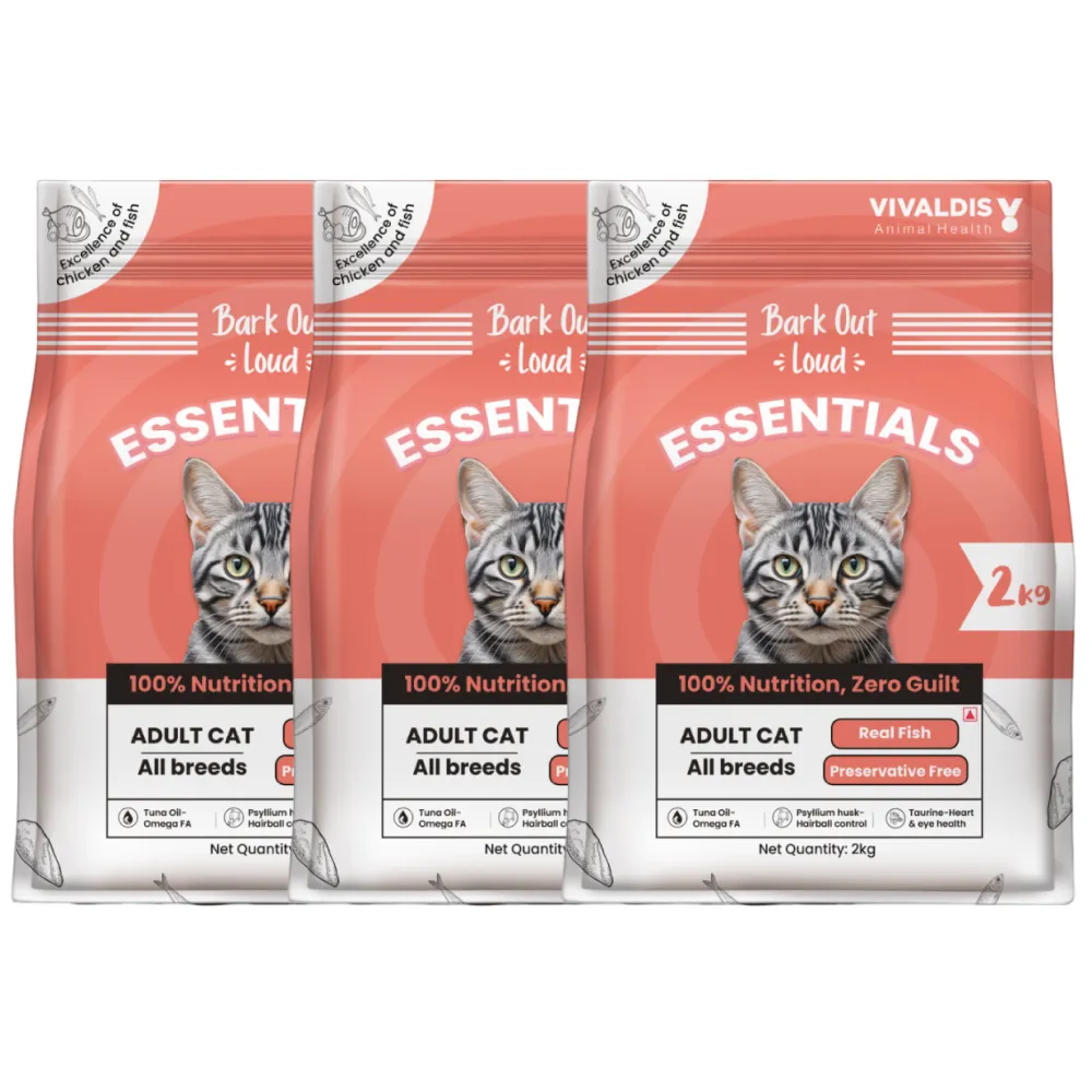 Bark Out Loud Essentials Real Fish Adult Cat Dry Food