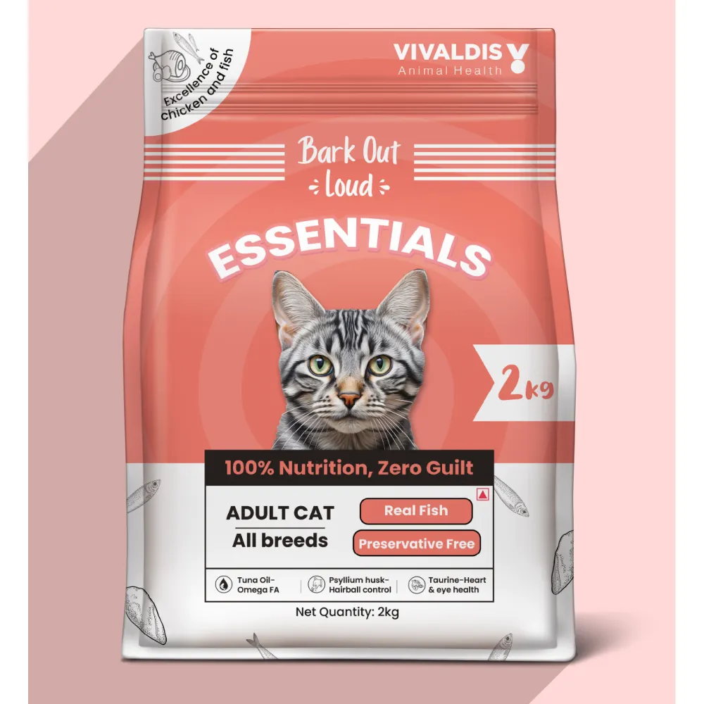 Bark Out Loud Essentials Real Fish Adult Cat Dry Food