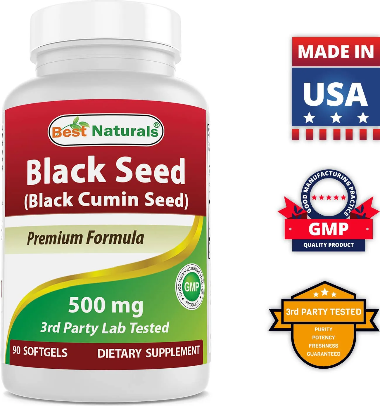 Black Seed Oil 500 mg 90 Softgels