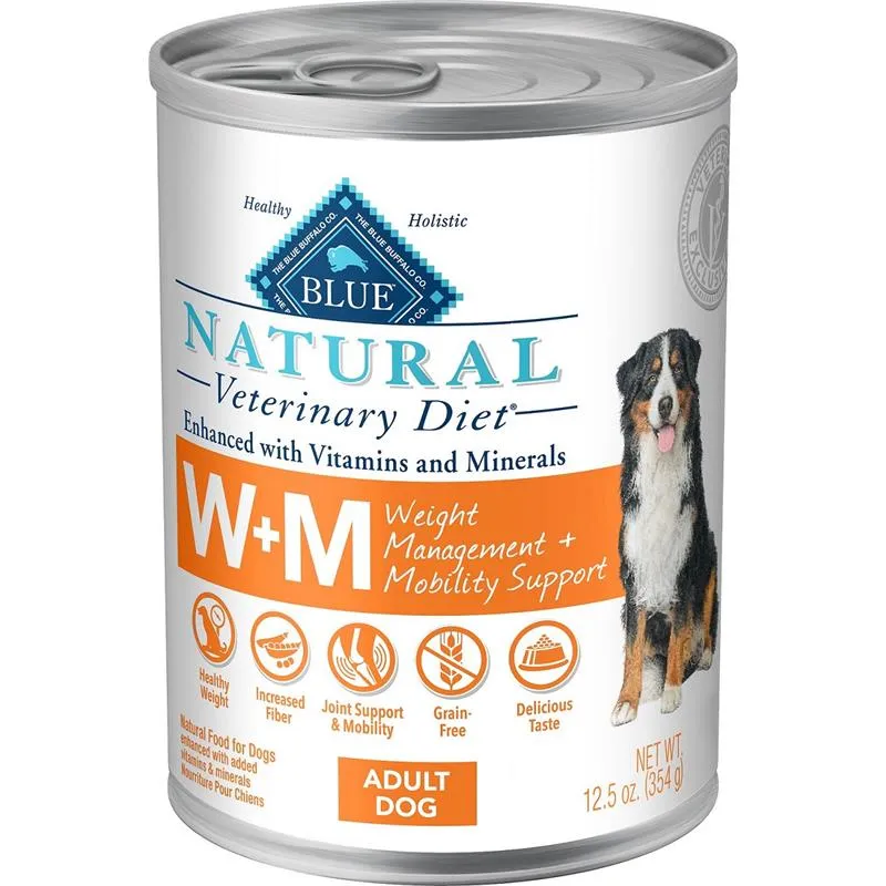 Blue Buffalo BLUE Natural Veterinary Diet W M Weight Management   Mobility Support Wet Dog Food