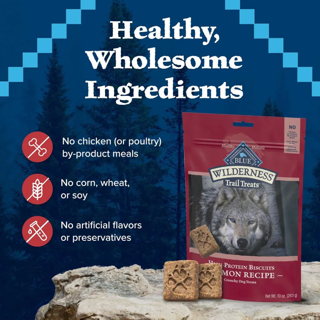 Blue Buffalo Wilderness Trail Treats Salmon Biscuits for Dogs (10 oz)