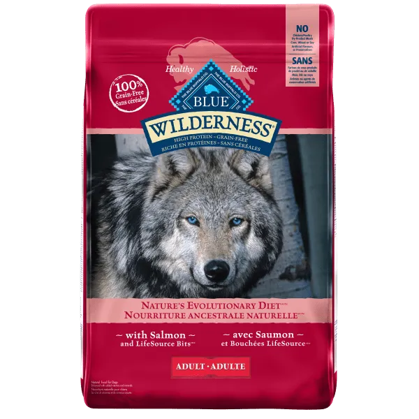 BLUE Wilderness Grain Free Salmon Recipe Dry Dog Food, 24lb