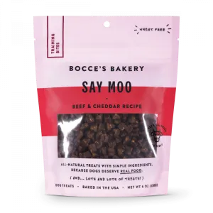 Bocce's Bakery Every Day Say Moooo Training Bites Dog Treats