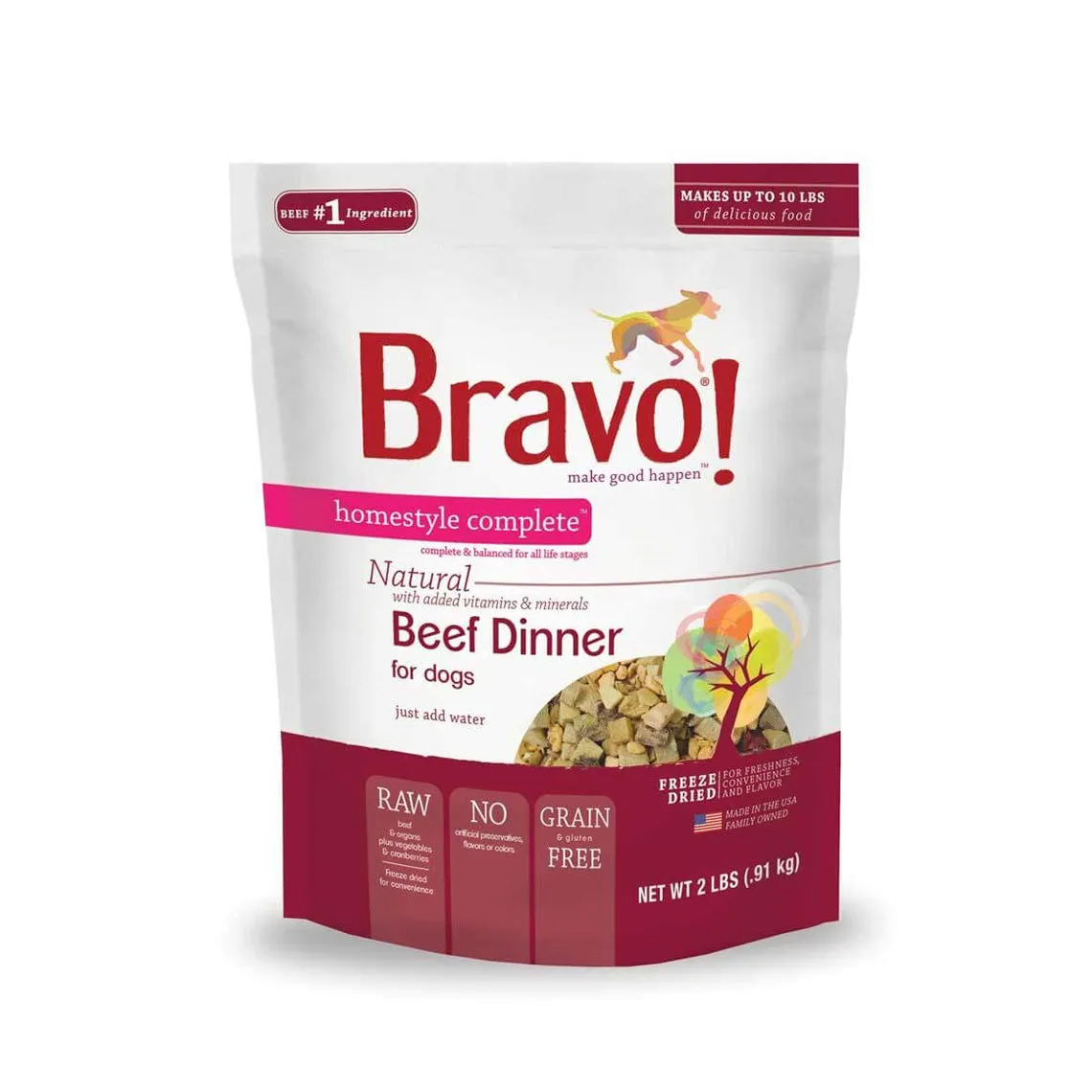 Bravo! Homestyle Complete Freeze-Dried Raw Grain-Free Dog Food