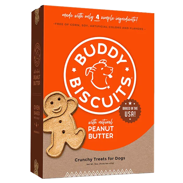 Buddy Biscuits Healthy Whole Grain Oven Baked Treats: Peanut Butter 453g