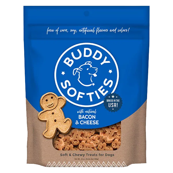 Buddy Biscuits Healthy Whole Grain Soft & Chewy Treats: Bacon & Cheese 170g