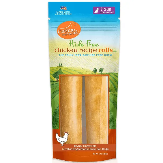 Canine Naturals Hide Free Chicken Rolls Dog Chew