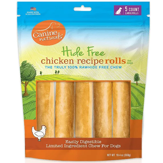 Canine Naturals Hide Free Chicken Rolls Dog Chew