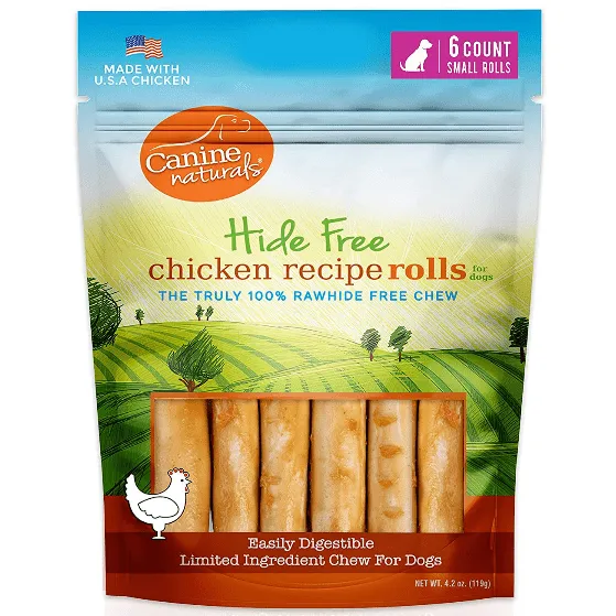 Canine Naturals Hide Free Chicken Rolls Dog Chew