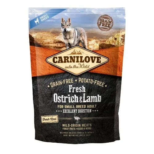 Carnilove Fresh Ostrich & Lamb Small Breed Adult Dry Dog Food 1.5kg