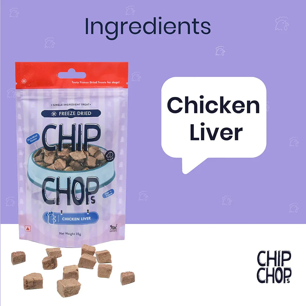 Chip Chops Freeze Dried Chicken Liver Dog Treat