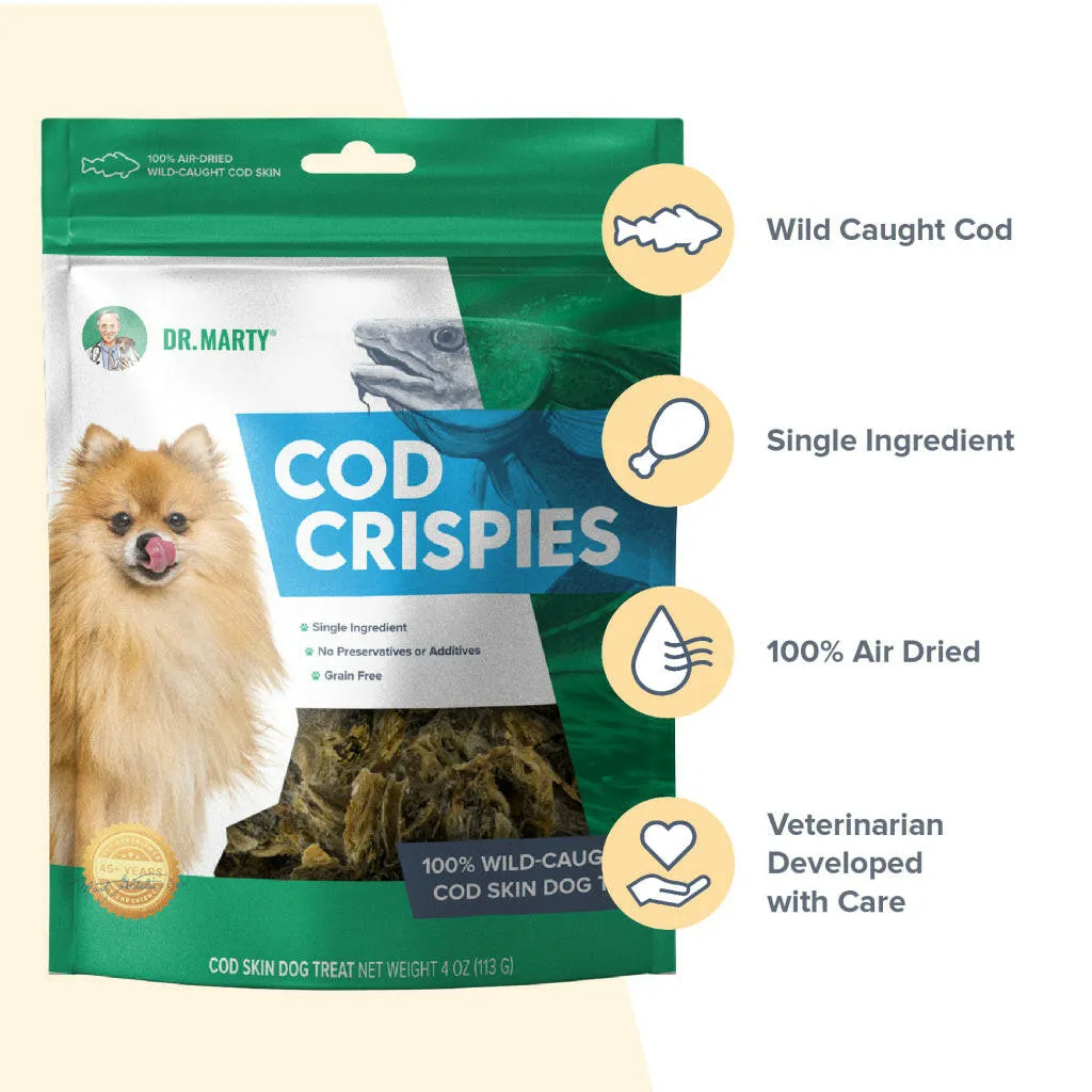 Dr Marty Cod Crispies Freeze Dried Cod Skin Dog Treats