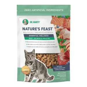 Dr. Marty Nature's Feast Essential Wellness Beef, Salmon and Poultry Freeze Dried Raw Cat Food