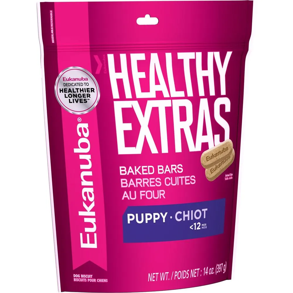 Eukanuba Healthy Extras Baked Bars PUPPY Dog Biscuit Treats 397g