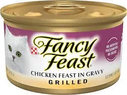 FANCY FEAST GRILLED CHICKEN & BEEF IN GRAVY WET CAT FOOD 3OZ - FFGCBCF