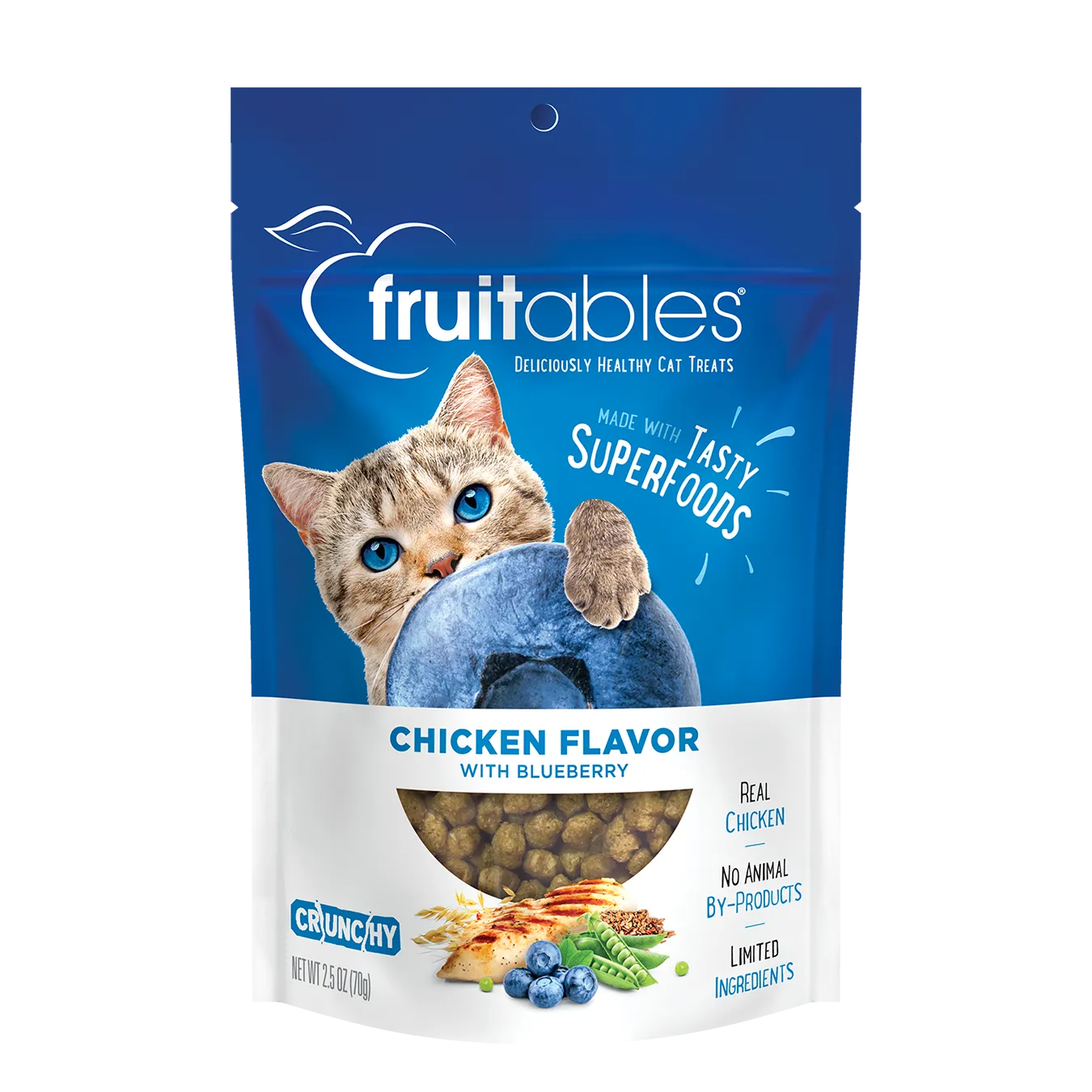 Fruitables Crunchy Chicken Flavor with Blueberry Cat Treats 70g