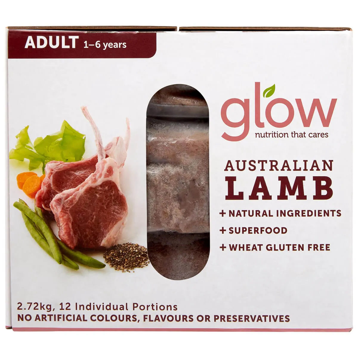 Glow Adult Australian Lamb Raw Dog Food 2.72kg