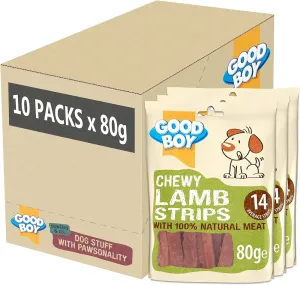 Good Boy 10x80g Chewy Lamb Strips