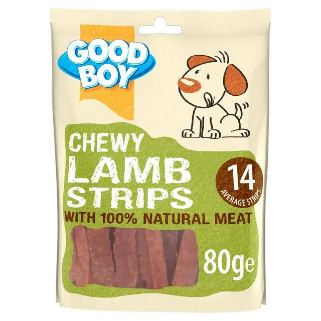 Good Boy 10x80g Chewy Lamb Strips