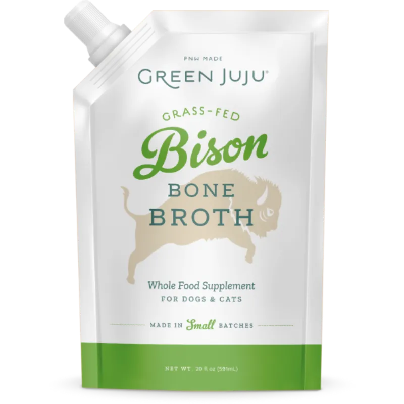 Green Juju Dog/Cat Bone Broth Bison 20oz