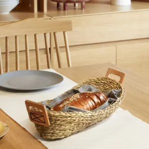 Handmade Sabai Grass Bread Basket-Small-Natural