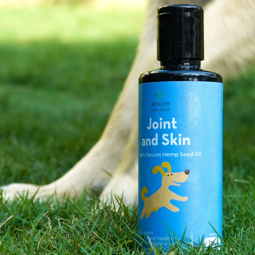 Health Horizons Joint & Skin Oil - Natural Hemp Seed Oil for Pets - 200ml