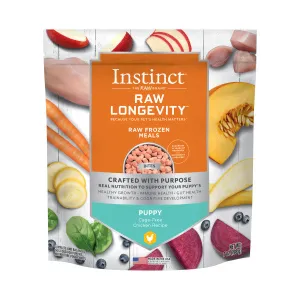 Instinct Raw Longevity Puppy Frozen Chicken Bites Dog Food, 4-lb Bag