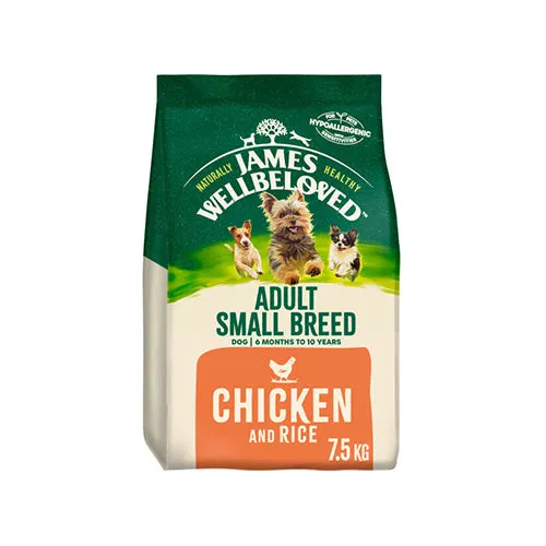 James Wellbeloved Adult Dog Small Breed Chicken & Rice 7.5kg Dry Dog Food