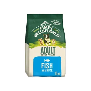 James Wellbeloved Adult Dog With Fish & Rice 15kg Dry Dog Food