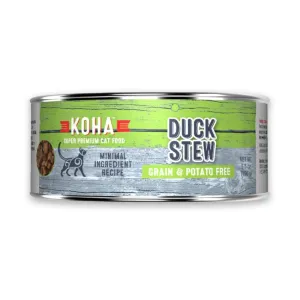 Koha Minimal Ingredient Duck Stew Wet Cat Food 5.5oz