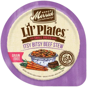 Merrick Lil' Plates Grain Free Small Breed Wet Dog Food Itsy Bitsy Beef Stew