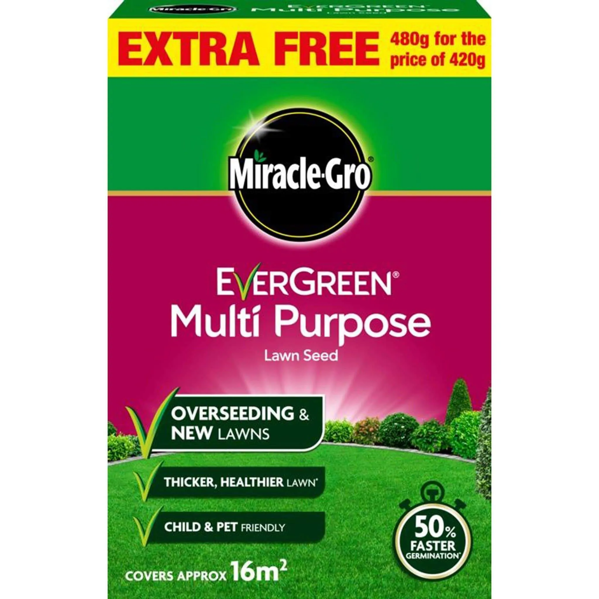 Miracle-Gro Multi Purpose Grass Seed 16M²