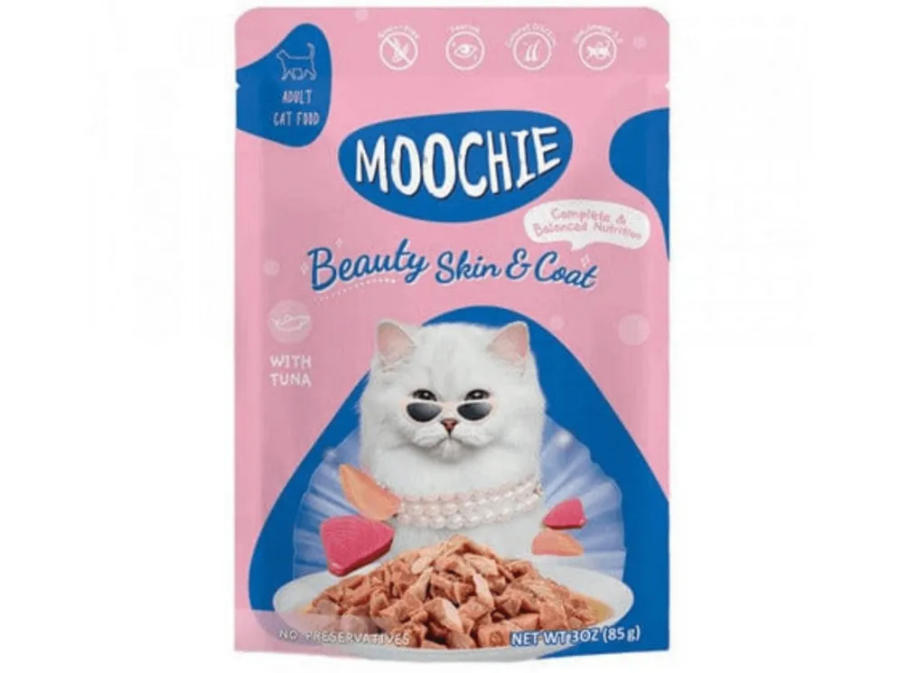 Moochie Mince With Tuna (Beaty Skin & Coat) 70G  Pouch