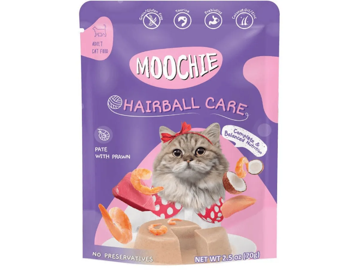 Moochie Pate With Prawn (Hairball Care)  70G  Pouch