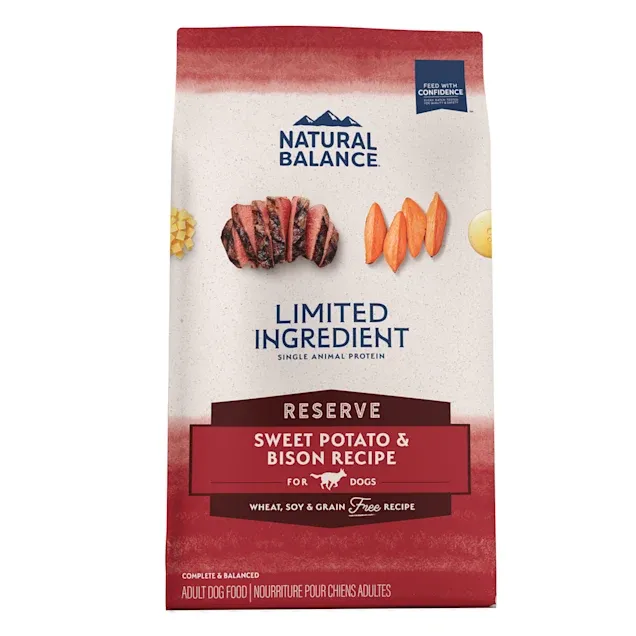 Natural Balance Limited Ingredient Reserve Grain Free Sweet Potato & Bison Recipe 22-lb, Dry Dog Food