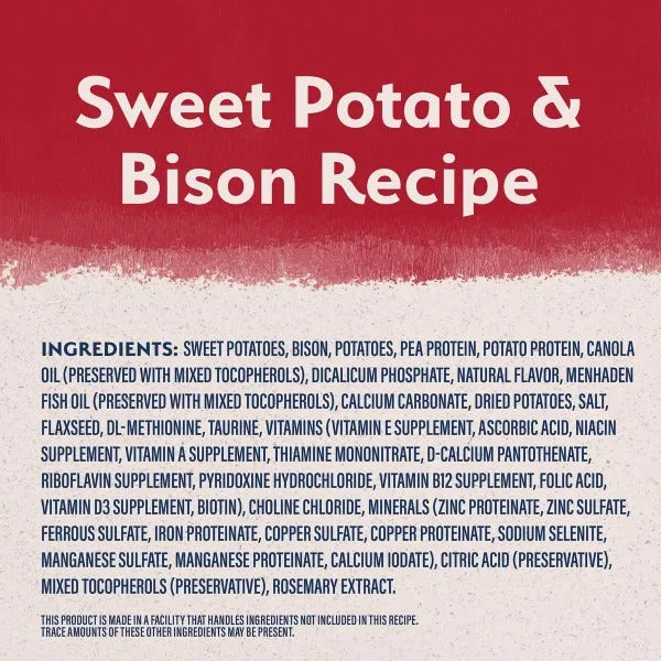 Natural Balance Reserve Sweet Potato & Bison Recipe Dry Dog Food, 22lb