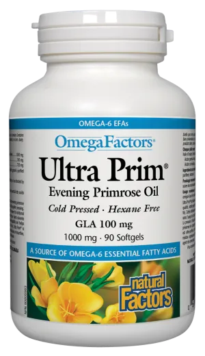 Natural Factors Ultra Prim Evening Primrose Oil (500mg) (90 SoftGels)