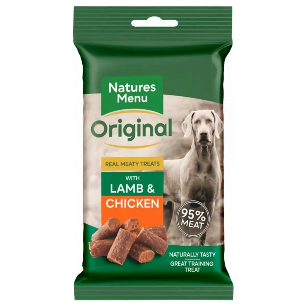 Natures Menu 60g Lamb & Chicken Real Meaty Dog Treats