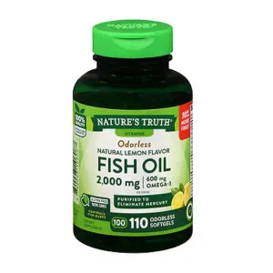 Nature'S Truth Vitamins Odorless Fish Oil Softgels Lemon Flavor 110 Caps By Nature's Truth