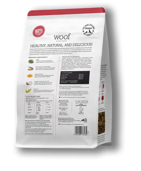 New Zealand Pet Food Co. Woof Air Dried Food Venison